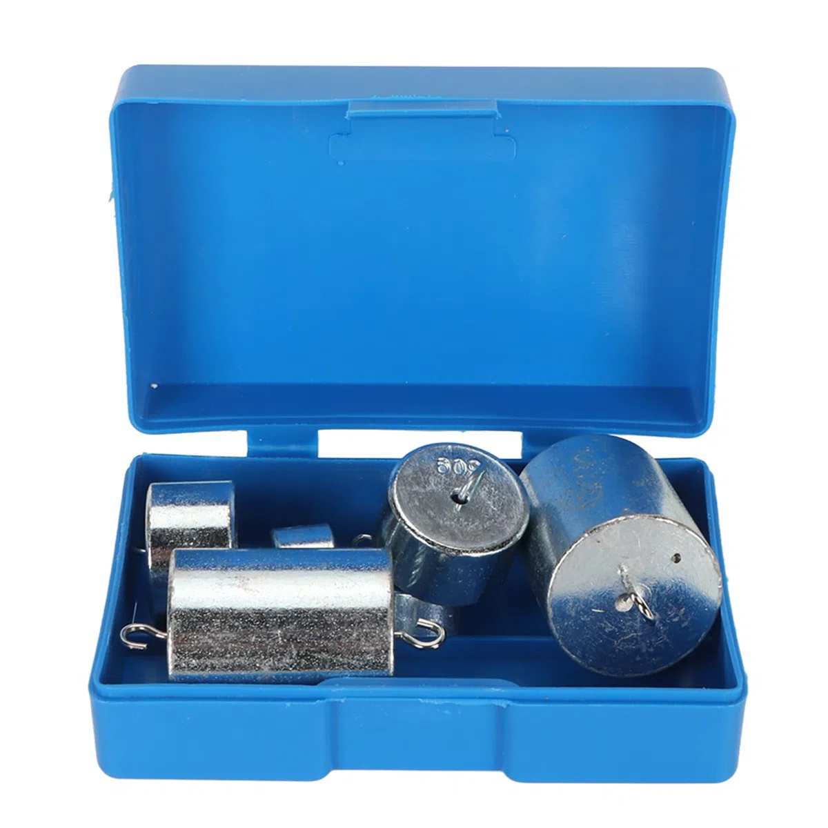 Tyenaza Calibrar Peso, Juego De 7 Piezas Juego De Pesas De Gancho Doble Peso De Gancho De Acero Cromado para Trabajos De Laboratorio De Física Y Ciencias Generales con Estuche