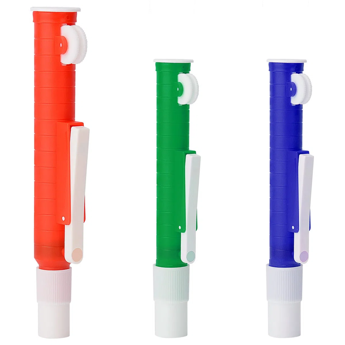 stonylab Bomba de Pipeta Juego, 3 Pipetas Codificadas por Colores Filtros para Investigación de Laboratorio, 2 ml Azul, 10 ml Verde, 25 ml Rojo