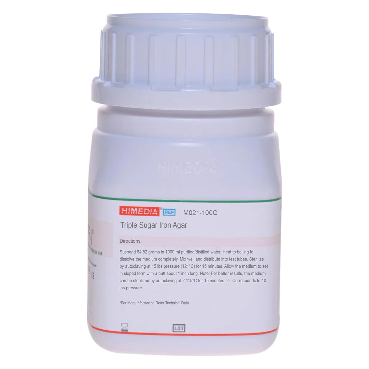 HiMedia M021 – 100 G Triple azúcar hierro Agar, 100 g