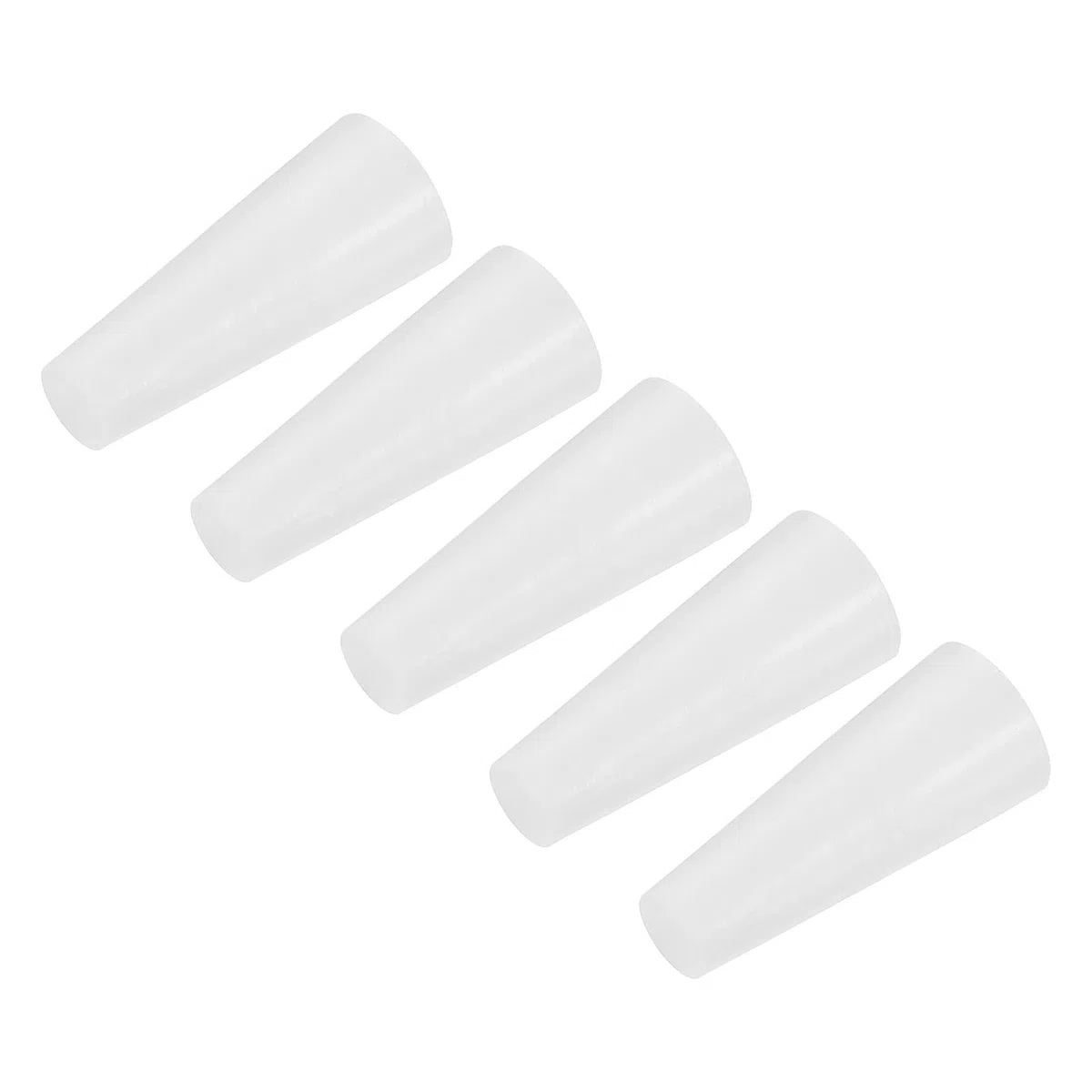 sourcing map Silicona Goma Cónico Tapón 6mm a 11mm Sólido Blanco para Polvo Recubrimiento, Pintura, Anodizado, Enchapado, Arenado, Laboratorio Uso 40uds